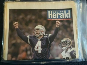 2002 PATRIOTS SUPER BOWL XXXVI CHAMPIONS CHAMPS! BOSTON HERALD NEWSPAPER - Picture 1 of 2