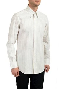 NWT $300 Dolce&Gabbana Men's Striped Slim Long Sleeve Dress Shirt US 16 IT 41 - Picture 1 of 6