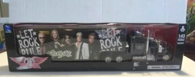 NEWRAY AEROSMITH LET ROCK RULE 1:43 SCALE DIECAST KENWORTH HAULER - Image 1 of 4