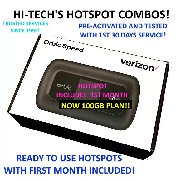 INTERNET  HOTSPOT  Verizon WiFi Hotspot ✅ NOW 150Gb 1st  MONTH INCLUDED ! - Image 1 of 1