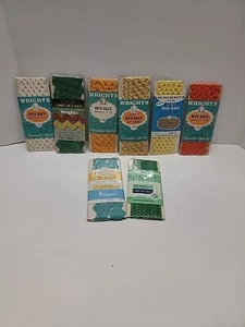 lotto di 8 finiture da cucito vintage nuovo con scatola Rick mercerizzate-Wright's & Penney's - Foto 1 di 7