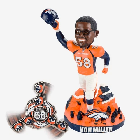 Von Miller #58 Denver Broncos Limited Edition 12" Bobblehead With Spinner NFL Cover
