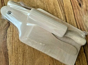 Nudelholz SET Backset für Kinder Nudelrolle Holzbrett Spachtel HOLZ Teigrolle - Bild 1 von 5