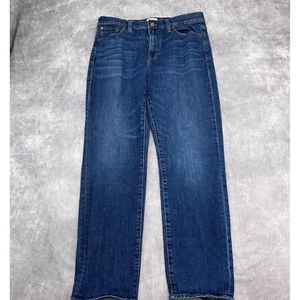 Pantalones de mezclilla J Crew para mujer 30W x 29L azul pierna recta tiro medio algodón elástico - Imagen 1 de 12