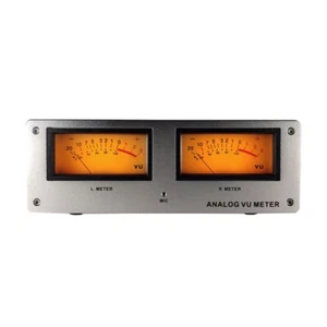MIC-73 Voice Control Square Analog VU Meter Alloy Panel LED Warm Backlight new - Picture 1 of 7