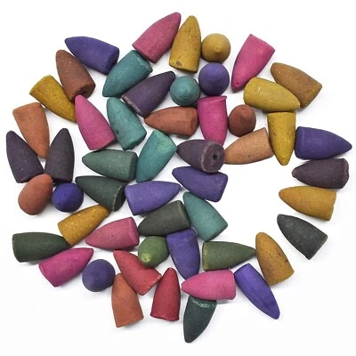 TreegoArt Backflow Multicolor Incense Cones For Incense Burner Standard-50 Piece - Image 1 of 4