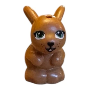 Lego Teil 98387 MEDIUM NOUGAT Hase Häschen mit grünen Augen und rosa Mund - Bild 1 von 1