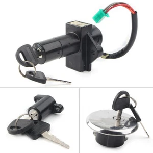 Fit Suzuki GN250 1982 - 1988 Set chiavi tappo gas interruttore accensione pendolare blocco carburante - Foto 1 di 12