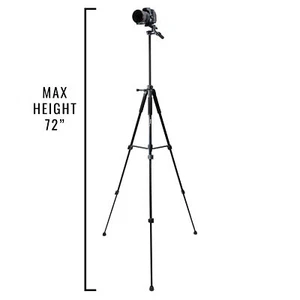 Ultimaxx 72" Quick Release Swivel Non Slip Rubber Feet Professional Tripod - Picture 1 of 6
