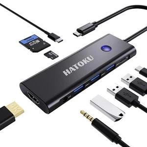 USB C Hubs 9-in-1 USB C Adapters with 4K@60Hz HDMI 100W PD SD/TF Card Readers... - Picture 1 of 6