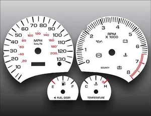 White Face Gauges for 2000-2002 Saturn S-Series SL SC 130 MPH DOHC - Picture 1 of 4