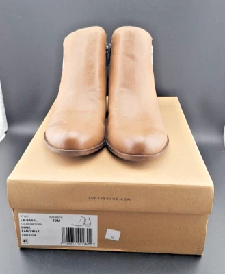 Lucky Brand Basel Ankle Bootie 10M Brown Leather,  Boots NIB DUNE - Image 1 of 4