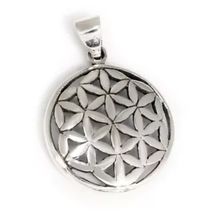 Flower Of Life Thorgunna Pendant 925 Silver Jewelry New - Picture 1 of 1