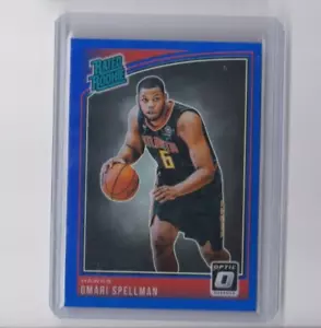 SCHEDA ROOKIE OMARI SPELLMAN 18-19 BLU OTTICO PRIZM PARALLELA SERIALE #/49-GO 'NOVA! - Foto 1 di 23