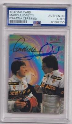 MARIO ANDRETTI 1992 Hi-Tech #44 Signed AUTO Card PSA DNA Certified F1 Racing - Image 1 of 2