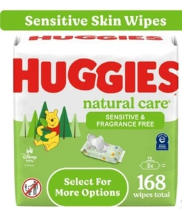 Toallitas Huggies Natural Care Sensitive Baby, sin perfume, paquete de 3, 168 quilates en total - Imagen 1 de 6