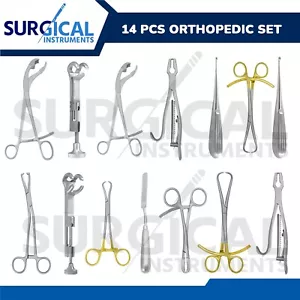 Set of 14 Assorted Orthopedic Surgical Instruments Custom Made Kit- German Grade - Picture 1 of 9
