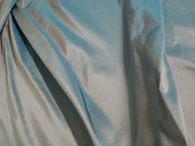 3.33 yd KRAVET Fabric 100% SILK  26672 135 Drapery Ocean Blue 56" x 120" BTP - Image 1 of 4