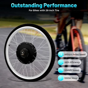 26'' 48V LCD Ebike kit de conversión bicicleta eléctrica motor kit conversión rueda trasera 1 KW - Imagen 1 de 18