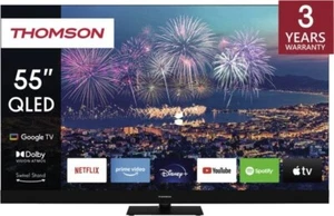 Thomson 55QG6C14 QLED TV 55Zoll 4K Ultra HD Smart-TV Mittelfuß drehbar Front-LS - Bild 1 von 2