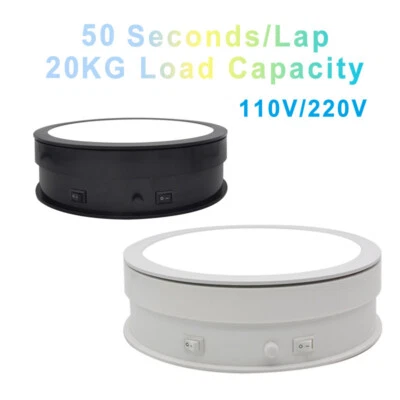 110/220V 30cm 20KG Display Stand Product Jewelry Platform Rotating Turntable LED - Image 1 of 4