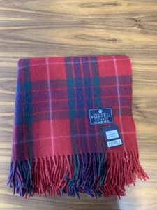 100% Recycled Wool Blanket | The House Of Balmoral Scotland | Fraser Red | - Picture 1 of 3