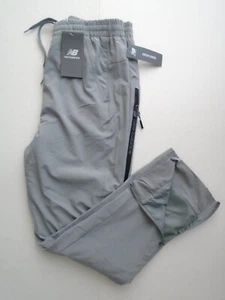 NEW BALANCE All Motion JOGGERS Mens Running Pants w/Mesh Gray Logo Pkt Size M - Picture 1 of 2
