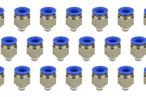 100x TEMCo Druckluft Schnell Steckverschraubung 1/8" NPT auf 1/2" Schlauch Außendurchmesser - Bild 1 von 5