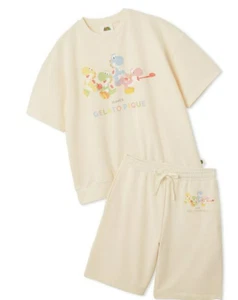 Super Mario X Gelato Piqué Yoshi Foderato Pullover e Mezzi Pantaloni Set (Uomo) - Foto 1 di 13