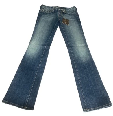 Pantalones de mezclilla para mujer KASIL talla 27 diseños de David Lim tiro medio rectos edición limitada Foto 1 de 4