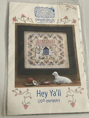 Sheepish Designs Cross Stitch Pattern Hey Ya’ll 120th Exemplary - Image 1 of 3