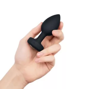 b-Vibe Black Remote Control Wearable M/L Vibrating Jewel Butt Plug Anal Play - Picture 1 of 7