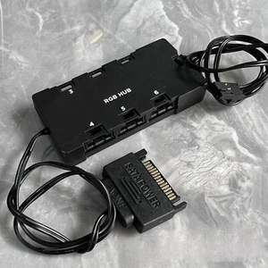 Corsair 6-Port RGB LED Fan Hub for Corsair Lightning Node Pro Commander Crystaz0 - Afbeelding 1 van 7