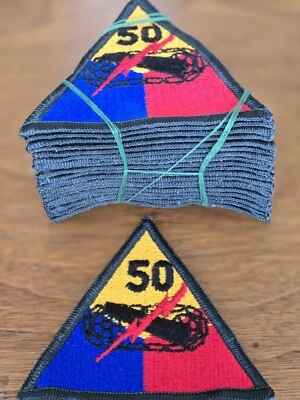 TWENTY - 50th Armored Division Patch AG Border  WW2 US Army Vintage NOS Military - Image 1 of 4