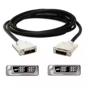 DVI-D Cable 6ft 18Pin Male to Male Black Cable with White Connectors - Picture 1 of 1