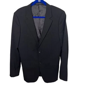 THEORY Mens Blazer Sport Fit 2Button Jacket 40L Black WOOL Spandex Suit Jacket  - Picture 1 of 7
