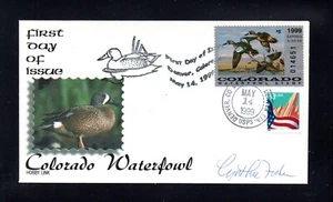 FIRST DAY COVER 1999 COLORADO DUCK STAMP ARTIST SIGNED CYNTHIE FISHER - Picture 1 of 1