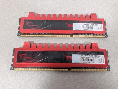G.Skill Ripjaws 8GB Kit (2x4GB) PC3-12800 DDR3-1600 RAM DIMM F3-12800CL9D-8GBRL - Image 1 of 4