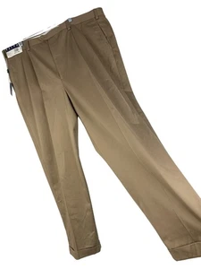 Ralph Lauren khaki plissierte Bündchenhose für Herren 46 W x 30 L groß neu mit Etikett RW10338 - Bild 1 von 13