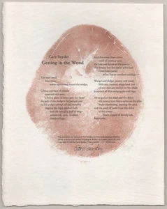 Gary SNYDER / GETTING IN THE WOOD Signed Broadside 1st Edition 1983 #192683 - Picture 1 of 1