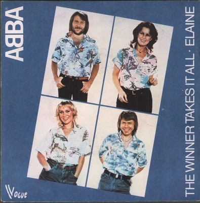 Abba Winner Takes It All / Elaine 7" vinyl France Vogue 1980 7". ringwear to - Image 1 of 4