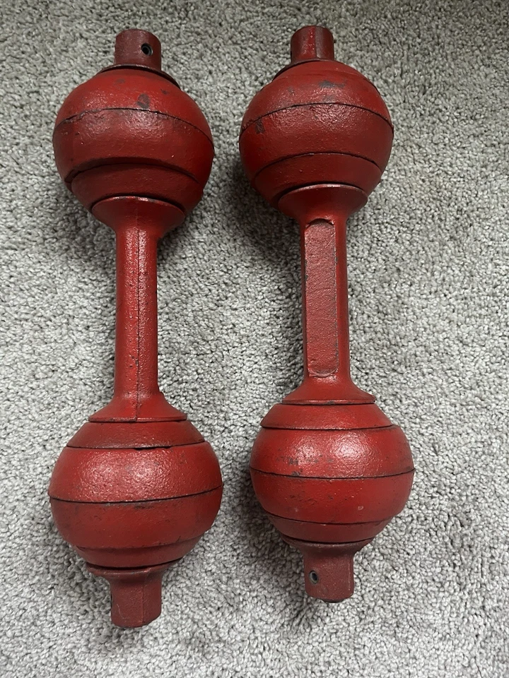 Mancuernas GOGO de hierro fundido Weider de colección pesas 15 libras Foto 1 de 4