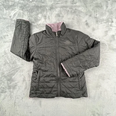Chaqueta The North Face Niñas Mediana 10/12 Negra Púrpura Reversible Vellón NF0A3Y7E Foto 1 de 4