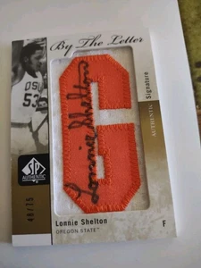 Autographic Jersey Patch Lonni Shelton By The Letter  SP Authentic 11-12 - Bild 1 von 1