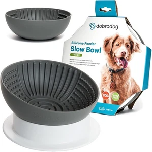 Slow Feeder Dog Lick Bowl 2in1 Elevated Set – Silicone Mat with Suction & Raised - Picture 1 of 8