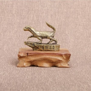 Tabletop Figurine Brass Honey Badger Animal Statue Small Sculpture Gifts - Picture 1 of 7