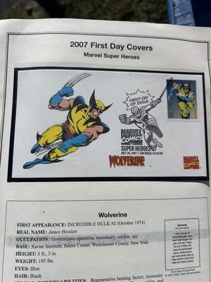 20 X First Day Of Issue Stamps Marvel Comics dc  Super Heroes envelope 2007 - Image 1 of 4