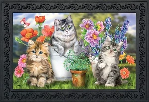 Felpudo de resorte Briarwood Lane Garden Cats - Imagen 1 de 4