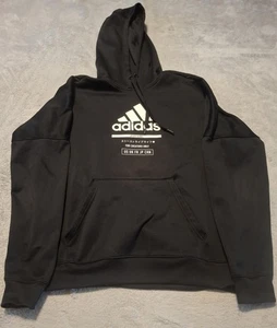 Adidas For Creators Only Climawarm Mens Hoodie Sweatshirt Black White Pocket M - Picture 1 of 9