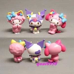 3pcs Cute Kuromi My Melody Cosplay Animal Figure Toy Figurine Cake Toppers Decor - Picture 1 of 9